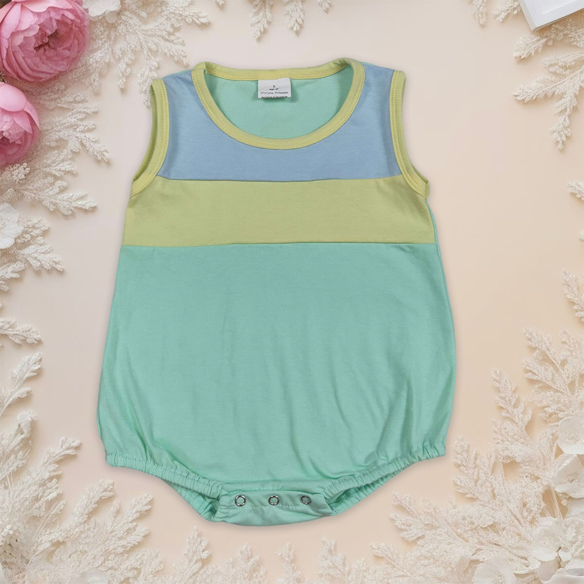 Baby Clothing Yellow - Newborn Baby Boy Sleeveless Blue Yellow