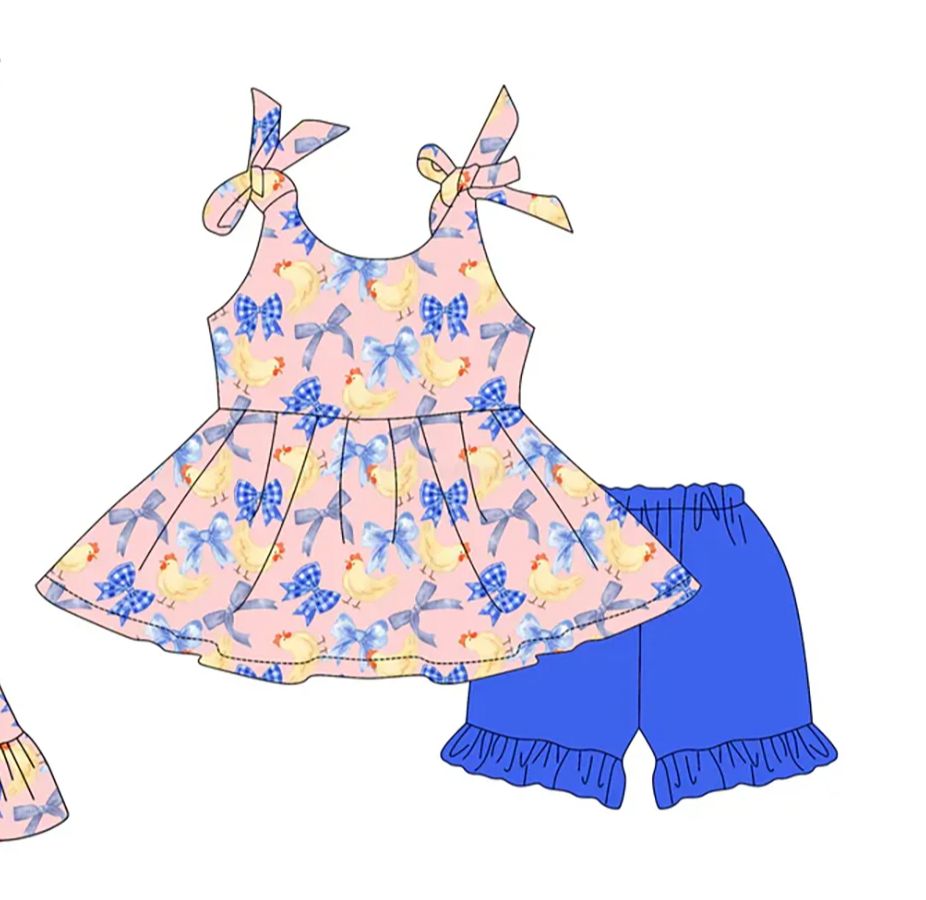 Baby Clothing Yellow - Summer Little Yellow Duck Bow Print
