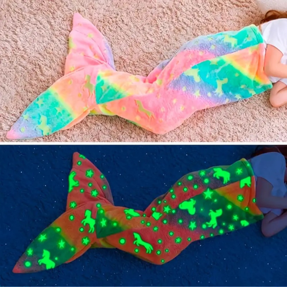 Fleece Sleep Bag - Flannel Mermaid Sleeping Bag Universal Cozy