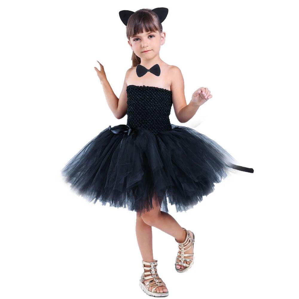 Baby Clothing Usa - Cute Black Cat Tutu Dress Baby