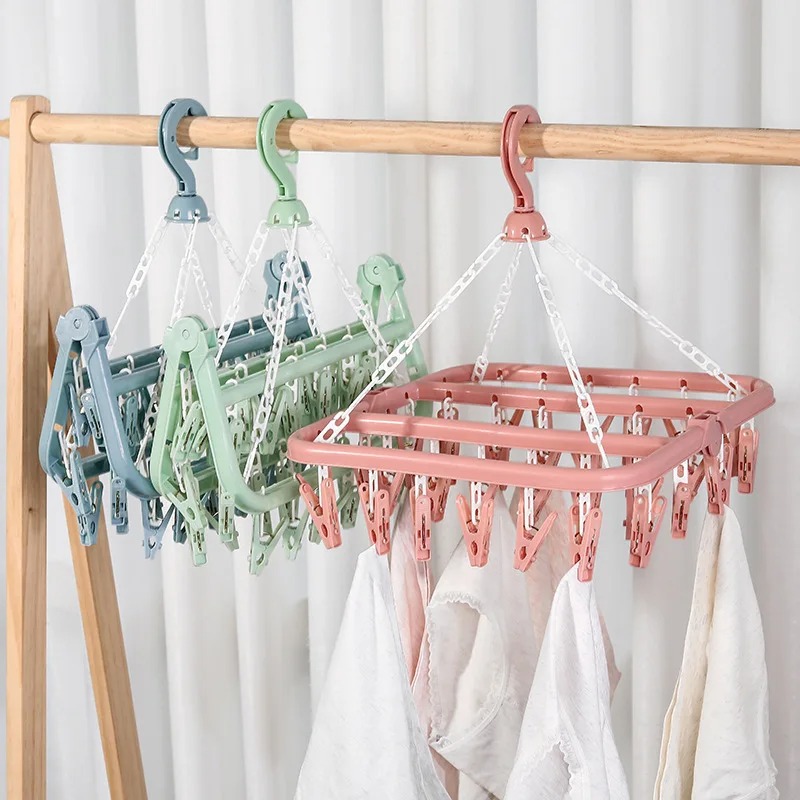 Clothes Drying Hanger with 32  - đánh giá và giá Baby Clothing Drying Rack
