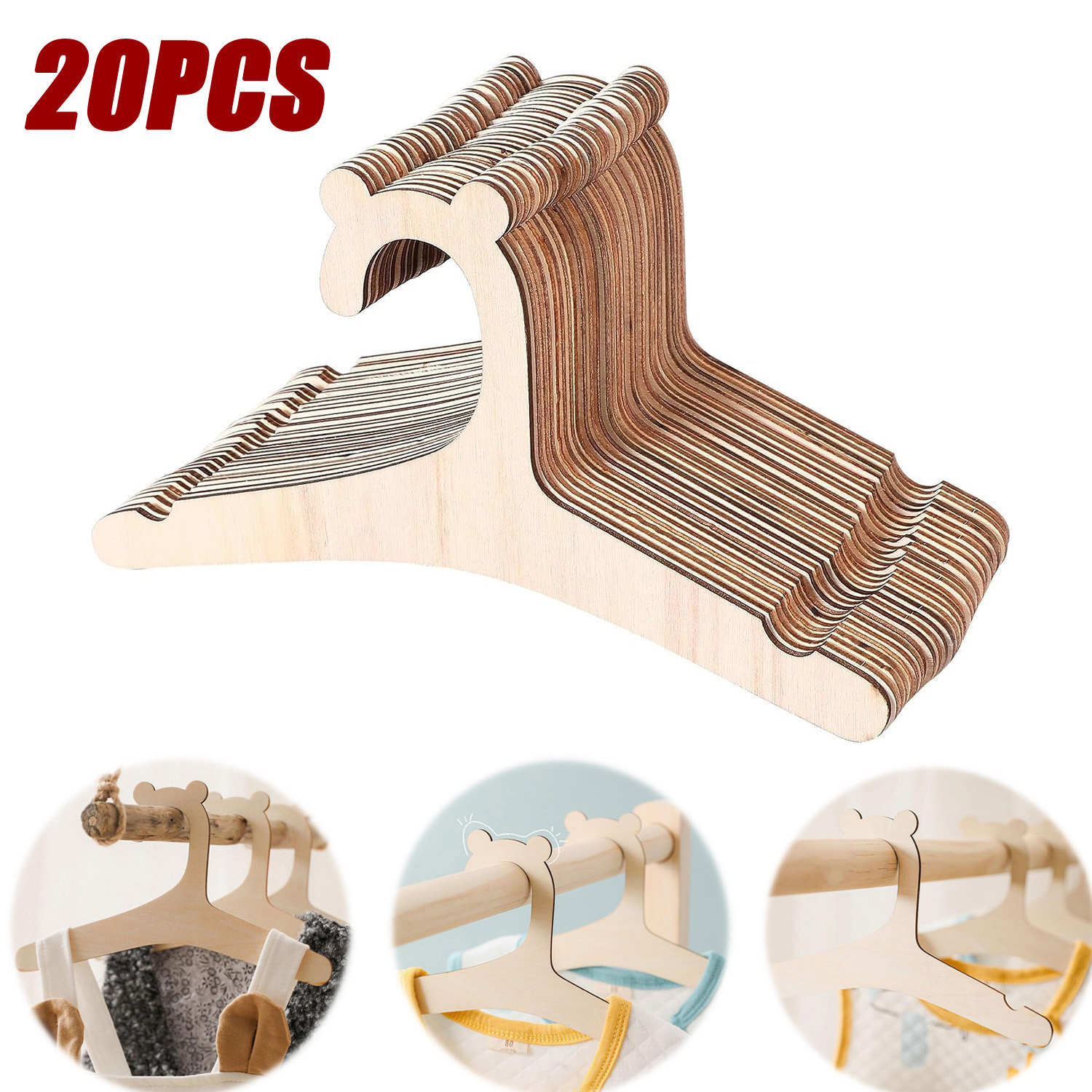 20pcs Baby Clothes Rack Wooden - đánh giá và giá Baby Clothing Drying Rack