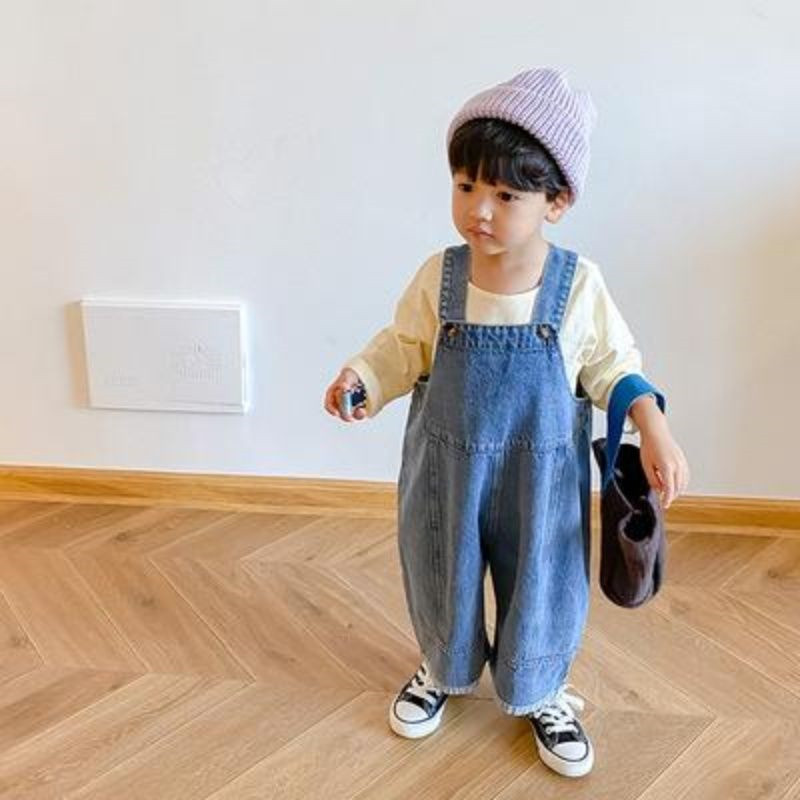 Autumn New Children's Loose Wi - đánh giá và giá Baby Overall Denim