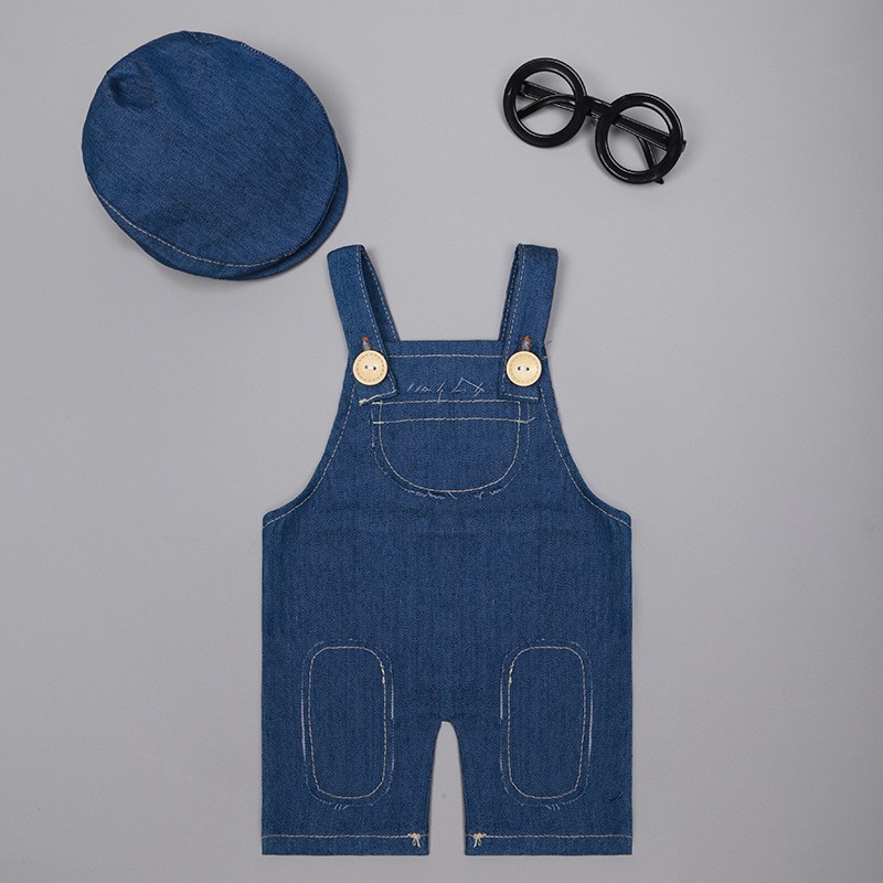 ❤️Newborn Photography Clothing - đánh giá và giá Baby Overall Denim