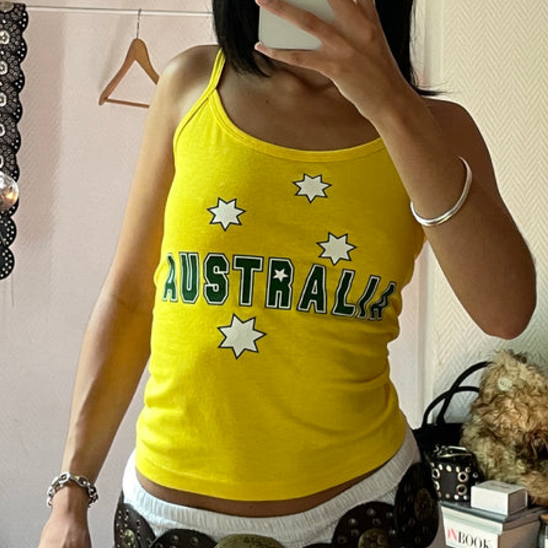 Yellow Printed Y2k Clothes Vin - đánh giá và giá Baby Yellow Clothing Women
