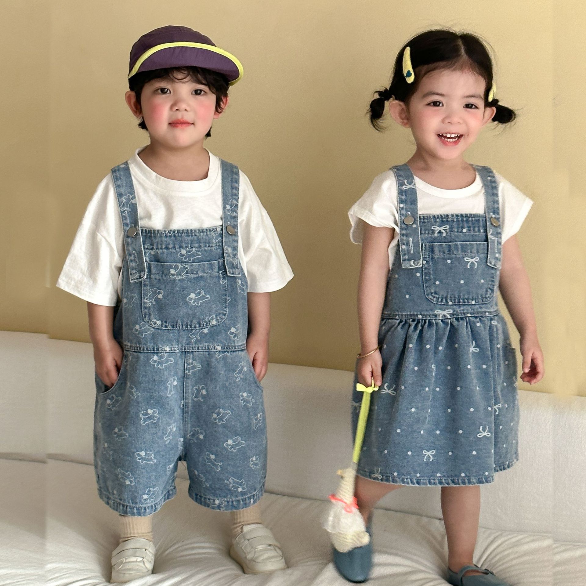 2026 Summer New Children Denim - đánh giá và giá Baby Overall Denim