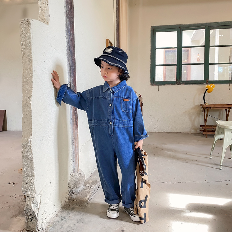 Thu Đông 2022 Trẻ Em Denim Áo  - đánh giá và giá Baby Overall Denim