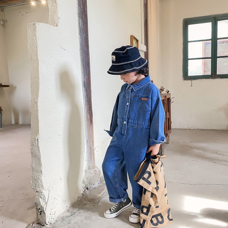 Thu Đông 2022 Trẻ Em Denim Áo  - đánh giá và giá Baby Overall Denim